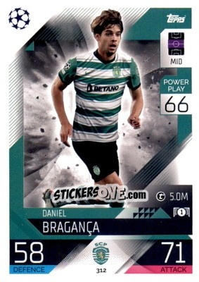 Sticker Daniel Bragança  - UEFA Champions League & Europa League 2022-2023. Match Attax n. 312 - Topps