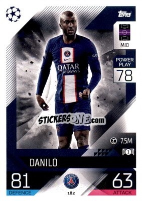 Sticker Danilo - UEFA Champions League & Europa League 2022-2023. Match Attax n. 182 - Topps