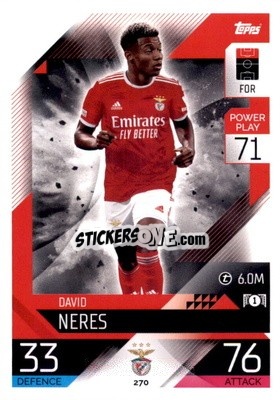 Sticker David Neres - UEFA Champions League & Europa League 2022-2023. Match Attax n. 270 - Topps
