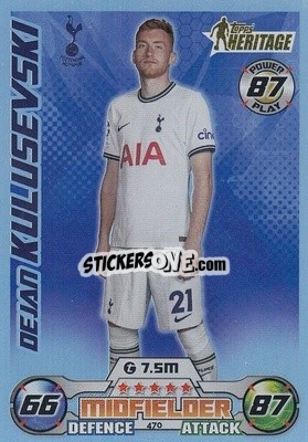 Sticker Dejan Kulusevski - UEFA Champions League & Europa League 2022-2023. Match Attax n. 470 - Topps