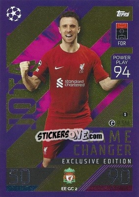 Sticker Diogo Jota - UEFA Champions League & Europa League 2022-2023. Match Attax n. EEGC2 - Topps