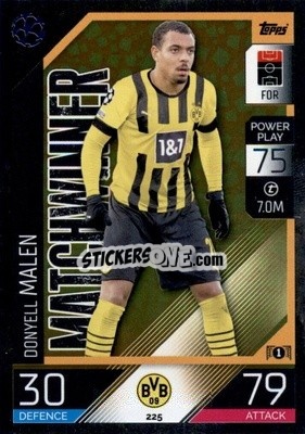 Sticker Donyell Malen  - UEFA Champions League & Europa League 2022-2023. Match Attax n. 225 - Topps