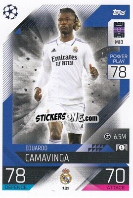 Sticker Eduardo Camavinga - UEFA Champions League & Europa League 2022-2023. Match Attax n. 131 - Topps
