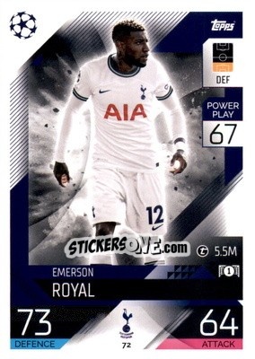 Cromo Emerson Royal - UEFA Champions League & Europa League 2022-2023. Match Attax - Topps