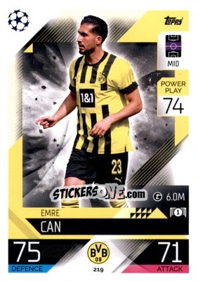 Sticker Emre Can  - UEFA Champions League & Europa League 2022-2023. Match Attax n. 219 - Topps