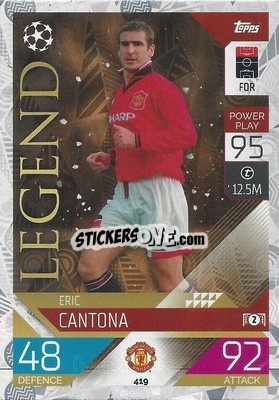 Sticker Eric Cantona - UEFA Champions League & Europa League 2022-2023. Match Attax n. 419 - Topps