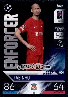 Cromo Fabinho - UEFA Champions League & Europa League 2022-2023. Match Attax - Topps