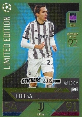 Sticker Federico Chiesa - UEFA Champions League & Europa League 2022-2023. Match Attax n. LE24 - Topps