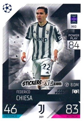 Sticker Federico Chiesa  - UEFA Champions League & Europa League 2022-2023. Match Attax n. 350 - Topps