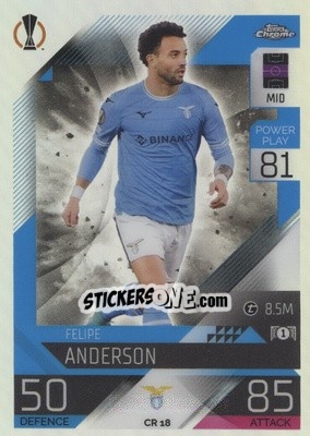 Sticker Felipe Anderson - UEFA Champions League & Europa League 2022-2023. Match Attax n. CR18 - Topps