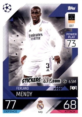 Sticker Ferland Mendy - UEFA Champions League & Europa League 2022-2023. Match Attax n. 123 - Topps