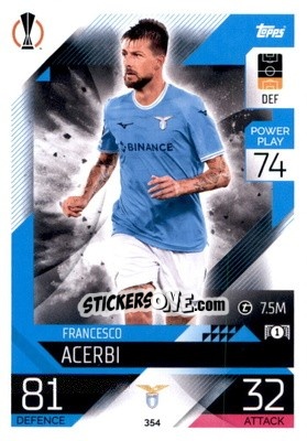 Sticker Francesco Acerbi - UEFA Champions League & Europa League 2022-2023. Match Attax n. 354 - Topps