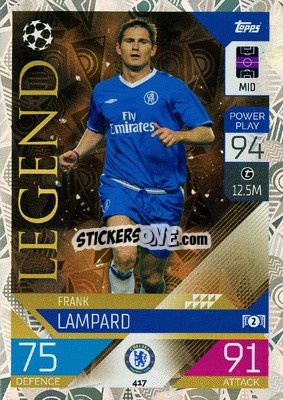 Sticker Frank Lampard - UEFA Champions League & Europa League 2022-2023. Match Attax n. 417 - Topps