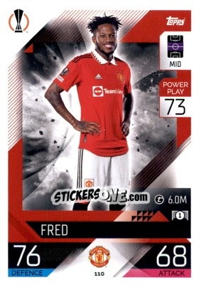 Figurina Fred  - UEFA Champions League & Europa League 2022-2023. Match Attax n. 110 - Topps