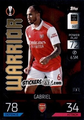 Sticker Gabriel - UEFA Champions League & Europa League 2022-2023. Match Attax n. 86 - Topps