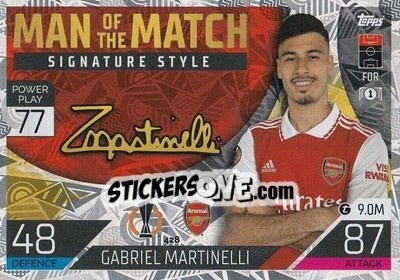 Sticker Gabriel Martinelli - UEFA Champions League & Europa League 2022-2023. Match Attax n. 428 - Topps