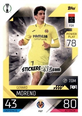 Sticker Gerard Moreno - UEFA Champions League & Europa League 2022-2023. Match Attax n. 297 - Topps