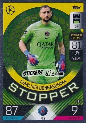 Sticker Gianluigi Donnarumma    - UEFA Champions League & Europa League 2022-2023. Match Attax n. 173 - Topps