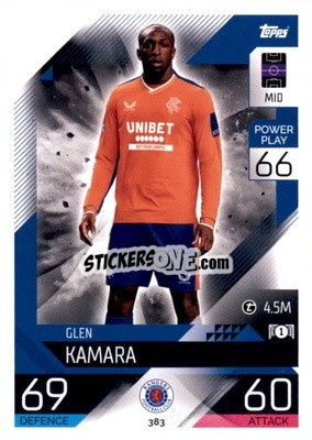 Sticker Glen Kamara - UEFA Champions League & Europa League 2022-2023. Match Attax n. 383 - Topps