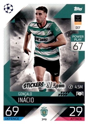 Sticker Goncalo Inacio - UEFA Champions League & Europa League 2022-2023. Match Attax n. 309 - Topps