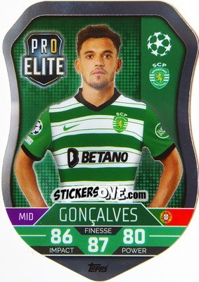 Sticker Gonçalves - UEFA Champions League & Europa League 2022-2023. Match Attax - Topps