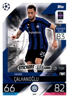 Sticker Hakan Calhanoglu - UEFA Champions League & Europa League 2022-2023. Match Attax n. 340 - Topps