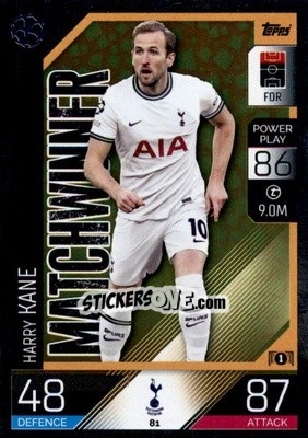 Sticker Harry Kane - UEFA Champions League & Europa League 2022-2023. Match Attax n. 81 - Topps