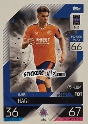 Sticker Ianis Hagi - UEFA Champions League & Europa League 2022-2023. Match Attax n. 385 - Topps