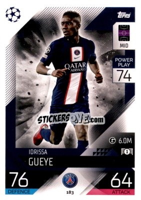Sticker Idrissa Gueye - UEFA Champions League & Europa League 2022-2023. Match Attax n. 183 - Topps