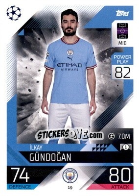 Sticker Ilkay Gundogan - UEFA Champions League & Europa League 2022-2023. Match Attax n. 19 - Topps