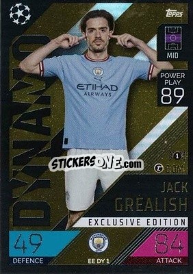 Figurina Jack Grealish - UEFA Champions League & Europa League 2022-2023. Match Attax - Topps