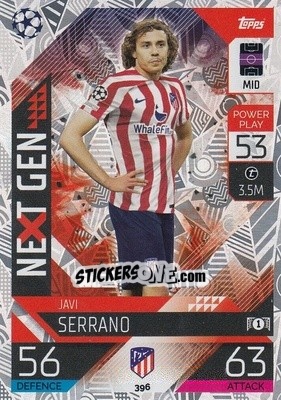 Sticker Javi Serrano - UEFA Champions League & Europa League 2022-2023. Match Attax n. 396 - Topps