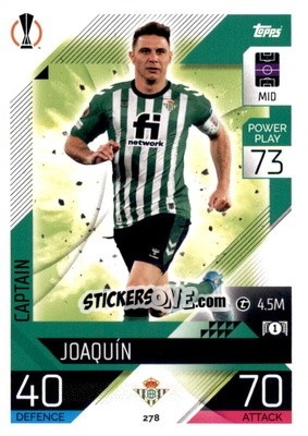 Sticker Joaquin - UEFA Champions League & Europa League 2022-2023. Match Attax n. 278 - Topps