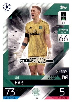 Sticker Joe Hart - UEFA Champions League & Europa League 2022-2023. Match Attax n. 371 - Topps