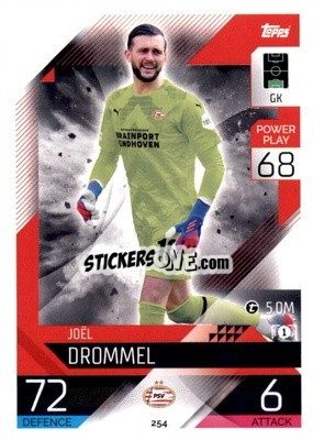 Sticker Joël Drommel  - UEFA Champions League & Europa League 2022-2023. Match Attax n. 254 - Topps