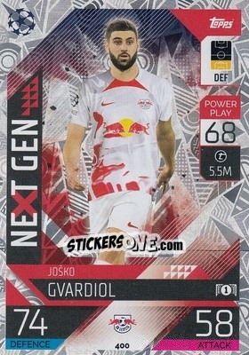 Sticker Josko Gvardiol - UEFA Champions League & Europa League 2022-2023. Match Attax n. 400 - Topps