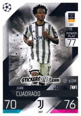 Sticker Juan Cuadrado - UEFA Champions League & Europa League 2022-2023. Match Attax n. 347 - Topps