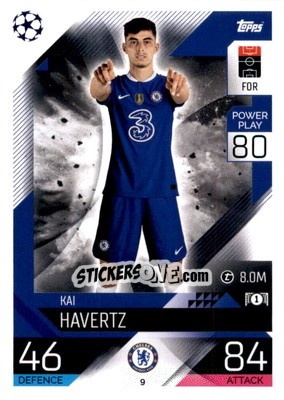 Sticker Kai Havertz - UEFA Champions League & Europa League 2022-2023. Match Attax n. 9 - Topps