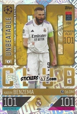 Sticker Karim Benzema - UEFA Champions League & Europa League 2022-2023. Match Attax n. 459 - Topps