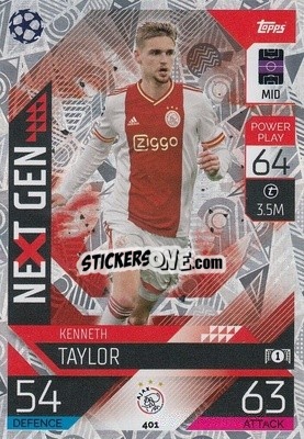 Sticker Kenneth Taylor - UEFA Champions League & Europa League 2022-2023. Match Attax n. 401 - Topps