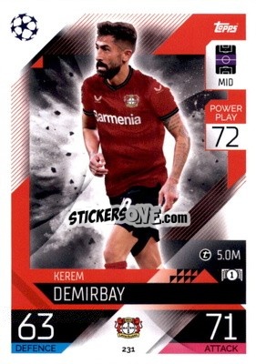 Figurina Kerem Demirbay  - UEFA Champions League & Europa League 2022-2023. Match Attax n. 231 - Topps