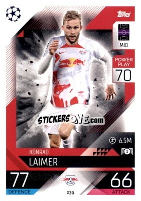 Sticker Konrad Laimer  - UEFA Champions League & Europa League 2022-2023. Match Attax n. 239 - Topps
