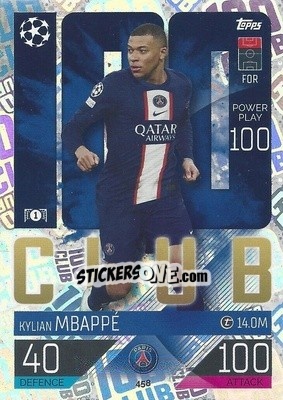 Sticker Kylian Mbappé - UEFA Champions League & Europa League 2022-2023. Match Attax n. 458 - Topps