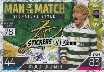 Sticker Kyogo Furuhashi - UEFA Champions League & Europa League 2022-2023. Match Attax - Topps