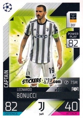 Sticker Leonardo Bonucci - UEFA Champions League & Europa League 2022-2023. Match Attax n. 346 - Topps