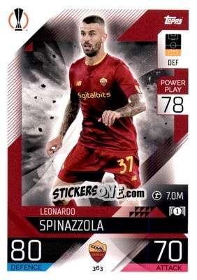 Sticker Leonardo Spinazzola - UEFA Champions League & Europa League 2022-2023. Match Attax n. 363 - Topps