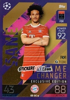 Sticker Leroy Sané - UEFA Champions League & Europa League 2022-2023. Match Attax - Topps