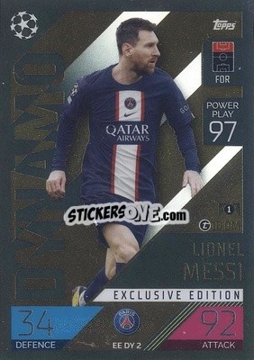 Sticker Lionel Messi - UEFA Champions League & Europa League 2022-2023. Match Attax n. EEDY2 - Topps
