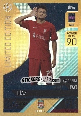 Sticker Luis Díaz - UEFA Champions League & Europa League 2022-2023. Match Attax - Topps