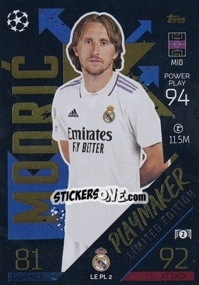 Figurina Luka Modrić - UEFA Champions League & Europa League 2022-2023. Match Attax - Topps